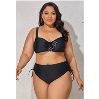 Czarne klasyczne bikini Plus Size