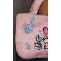 Mały zamszowy breloczek Labubu , zawieszka do torebki, plecaka, smartfona