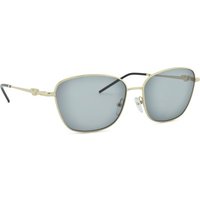 Emporio Armani Emporio Armani 0Ea2170 Irregular Sunglasses Shiny Pale Gold Frame With Grey Radial Gradient Black Lens
