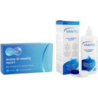 Lenjoy Bi-weekly Aqua+ (6 lenses) + Vantio Multi-Purpose 360 ml with case