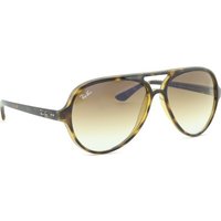Ray-Ban Ray-Ban Cats 5000 Pilot Sunglasses Light Havana Frame With Clear Gradient Brown Lens