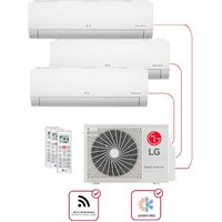 Ar condicionado Multi Split Inverter 3 ambientes (Hiwall 2X 9.000BTUS, 1X12.000BTUS) Quente/Frio WiFi integrado - E3Q2111.OBS