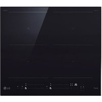 LG Plaque de cuisson à induction encastrable 60cm 3 foyers 1 zone flex Design élégant et épuré| puissance maximale de 3,7 kW - CBIZ2432B