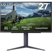 LG UltraGear™ 27” QHD Nano IPS 200 Hz 1 ms G-SYNC® Compatible Moniteur gaming 27GS85Q-B Noir Class F