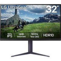 LG UltraGear™ 32” QHD Nano IPS 180 Hz 1 ms G-SYNC® Compatible Moniteur gaming 32GS85Q-B Noir Class F