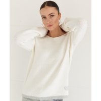 Pullover in Creme mit Strassherz