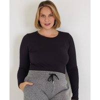 Basic-Shirt in Schwarz aus Modal