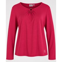 Langarmshirt in Pink mit Schmuckring