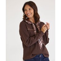Sweatshirt mit Kapuze und dekorativem Bindeband