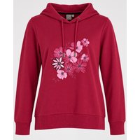 Sweatshirt in Pink mit Blumenstickerei