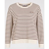Gestreiftes Sweatshirt in Creme - Juwel