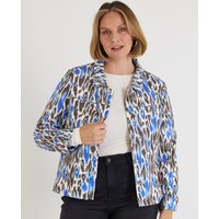 Kurzer Leo Blazer in Veloursleder-Optik