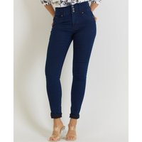 Moni - High Waist Power-Stretch Denim in Blau