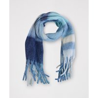 Kuschelweicher Fransenschal in Blau