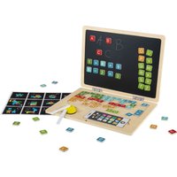 Playtive Ordinateur portable en bois ou Horloge magnétique (ordinateur portable en bois)