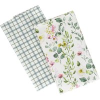LIDL LIVARNO home Lot de 2 torchons 50 x 70 cm vert