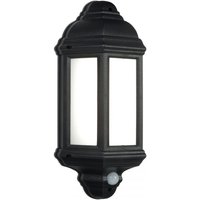 Saxby 54553 Halbury LED PIR Outdoor Wall Light in Matt Black