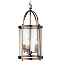 Firstlight 8301AB Imperial 3 Light Antique Brass Round Hall Lantern