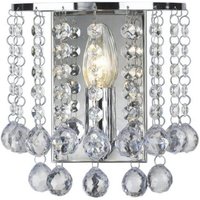 Modern Chandelier Style 1 Light Wall Light In Polished Chrome