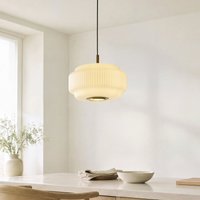 Endon 122052 Evora Ceiling Pendant Light In Aged Brass And Opal Ribbed Glass