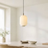 Endon 122054 Evora Ceiling Pendant Light In Aged Brass With Opal Ribbed Glass