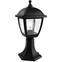Firstlight 2817BK Palma Outdoor Pedestal Lantern In Black Resin Finish IP44