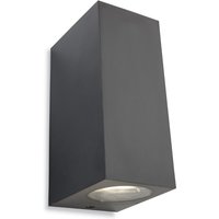 Firstlight 2802GP Hawk Outdoor Up And Downlight Wall Spotlight In Graphite IP54