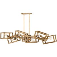 Quintiesse QN-ENSEMBLE6-BB Ensemble 6 Light Linear Cluster Pendant In Brushed Bronze
