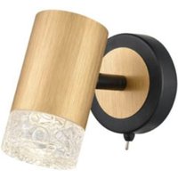 Franklite FL2423-1 Cordelia 1 Light Wall Light In Satin Brushed Gold And Matt Black Finish
