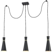 Fanklite FL2431-3 Happy 3 Light Ceiling Cluster Light in Satin Black Finish