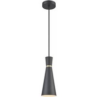 Franklite Happy PCH235 1 Light Ceiling Pendant Light In Satin Black Finish