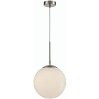 Zen 1 Light Globe Ceiling Pendant Light In Satin Nickel Finish PH237