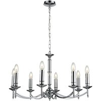 Franklite Petrushka 8 Light Ceiling Chandelier In Chrome Finish FL2090/8