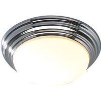 Dar BAR5250 Barclay Small Flush Chrome Bathroom Ceiling Light IP44