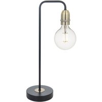 Dar Wisebuys Kiefer Table Lamp In Black And Antique Brass Finish