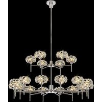 Prestige Fusion 20 Light Crystal Telescopic Ceiling Light In Polished Chrome Finish