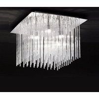 Franklite FL2093/8 Carillon 8 Light Medium Glass Rod Flush