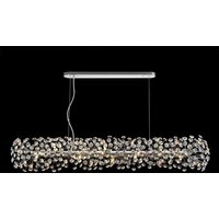 Fusion 14 Light Crystal Linear Ceiling Pendant in Polished Chrome Finish