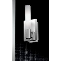 Franklite WB981 Bathroom Wall & Mirror Light With Opal Glass