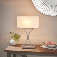 Endon 96930-TLCH Table lamp With Chrome Base & Cream Shade