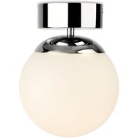 Firstlight 2874CH Brook LED Flush Ceiling Light In Chrome Finish With Opal Glass IP44