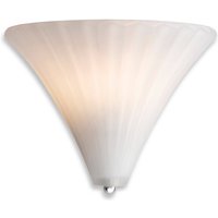 Firstlight 2862CH Dawn 1 Light Opal Glass Wall Light With Chrome Details