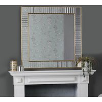 Laura Ashley Clemence Square Mirror With Gold Leaf Detail Edging