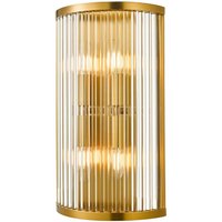 Dar Lighting Eleanor 4 Light Glass Wall Light In Natural Brass Finish ELE3035