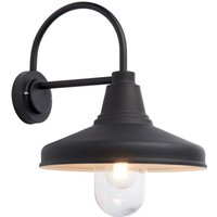 Endon 95899 Farmhouse Outdoor Wall Light In Textured Glass With Clear Glass IP44