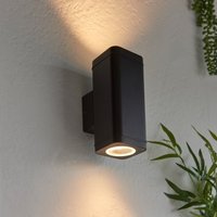 Endon 96911 Milton Outdoor Up And Down Wall Light in Textured Black Finish IP44