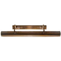 Sutton Handmade Double Swan Neck Picture Light In Antique Brass Finish 60.5cm