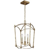 Quintiesse QN-THAYER-3P-ADB Thayer 3 Light Ceiling Pendant Light In Antique Gild Finish QN-THAYER-3P-ADB