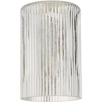 Dar Lighting Easy Fit Cylinder Clear Ribbed Glass Shade ACC869