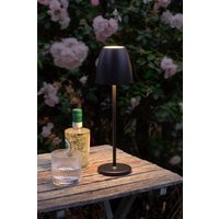 Dar Wisebuys Munich Outdoor Rechargeable LED Table Lamp In Black Finish IP54